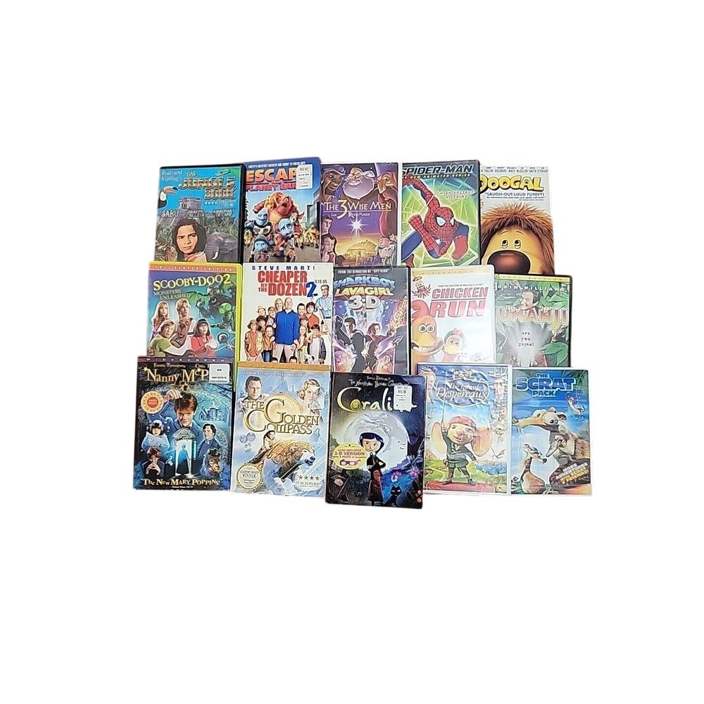 Family DVD Movies Lot Of 15 Assorted Titles. See Pictures For Titles 121523-1c4